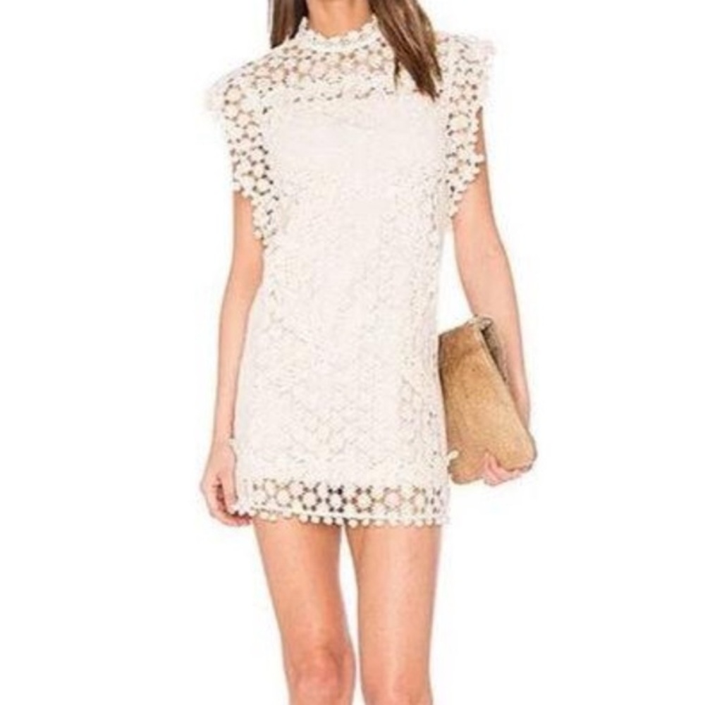 Revolve Tularosa Short Lace PomPom Dress
